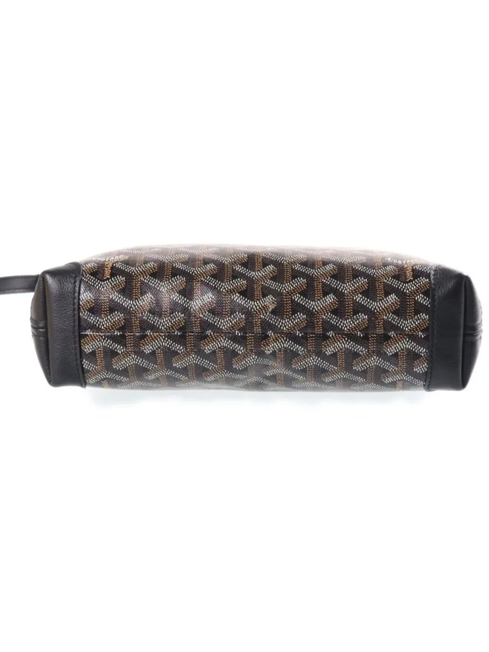 Goyard Conti Pouch Leather Handbag Clutch Black